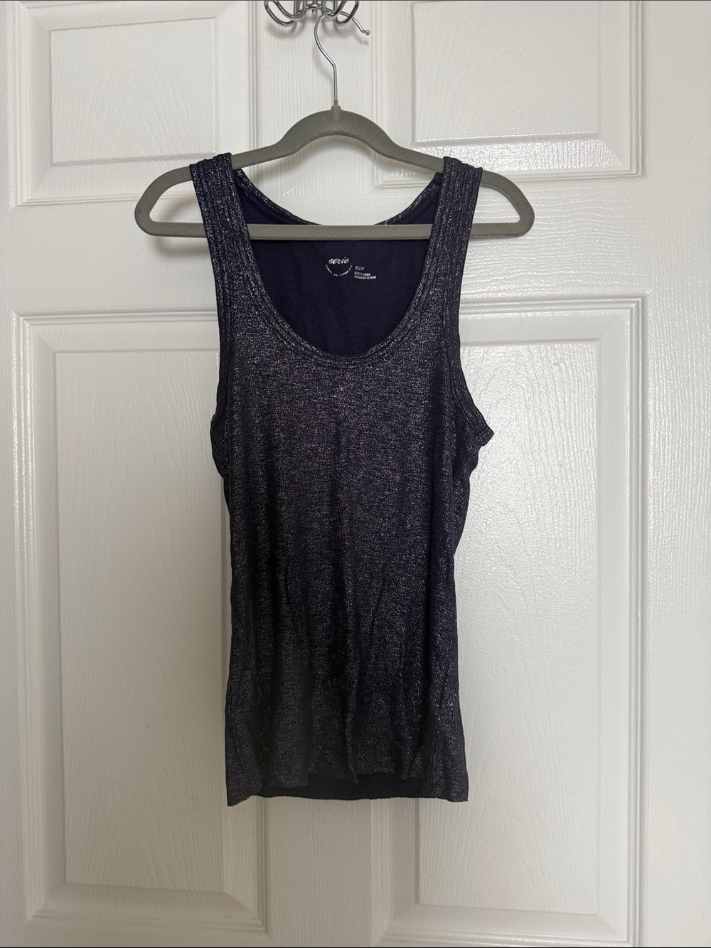 Aerie Navy Sparkle Tank Top